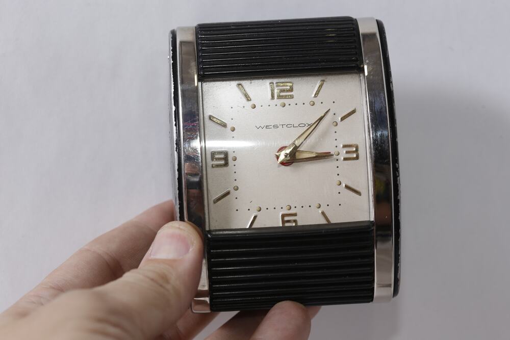 Vintage MCM Westclox Travel Alarm Clock w FLAWS ~ 260917-WH 29